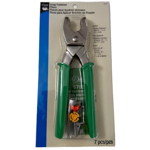 Dritz Snap Fastener Pliers 6710T For 7/16" Snaps With Tools & Instructions NEW - Picture 1 of 7